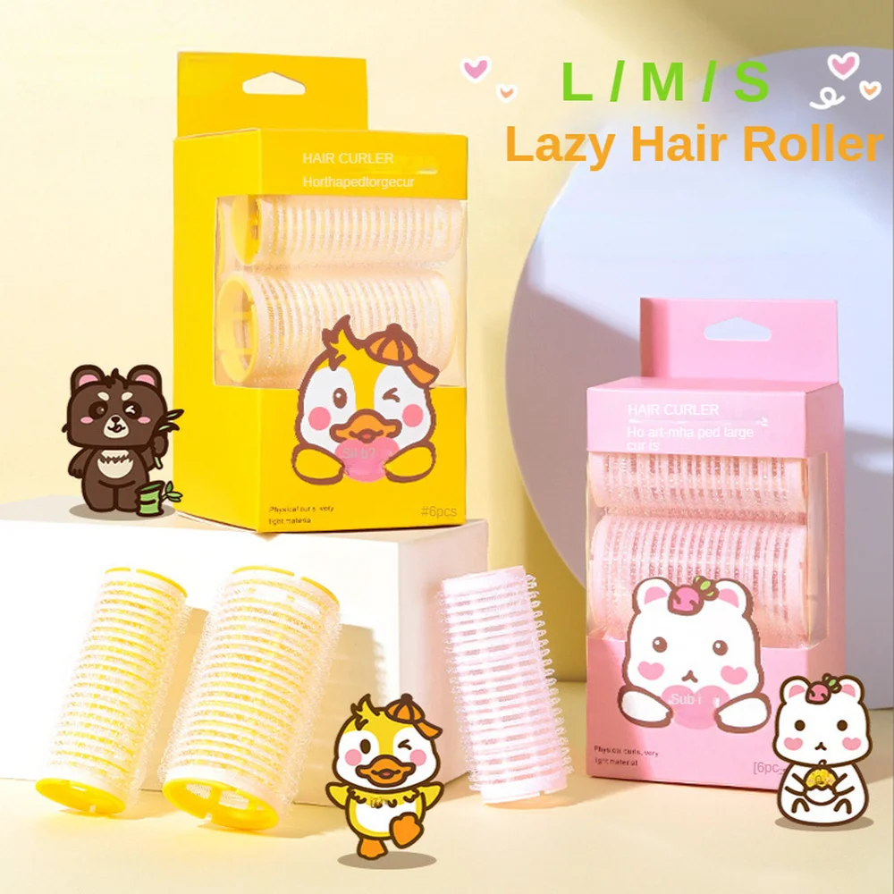 

6Pcs Heatless Hair Curler No Heat Hair Roller Air Bangs Rollers Lazy Curling Rod Curls Perm Rods Wave Formers Hair Styling Tools