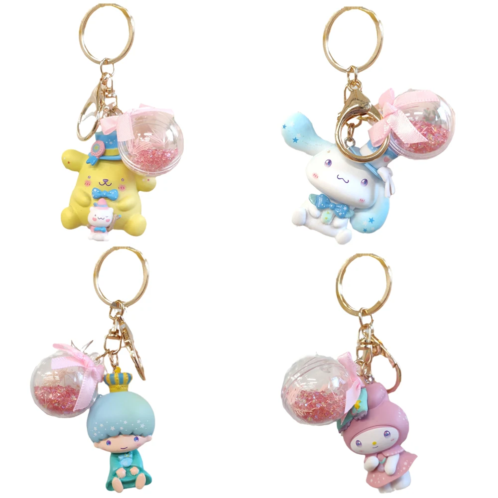 

Sanrios My Melody Cinnamoroll LittleTwinStars Пурины аниме кавайный брелок для ключей гаражная пряжка сумка подвесные украшения для рождественской елки