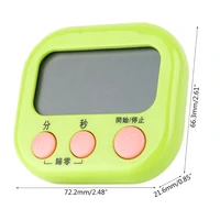 kitchen timer digital cooking timer magnetic countdown up clock large lcd screen countdown with lould alarm green