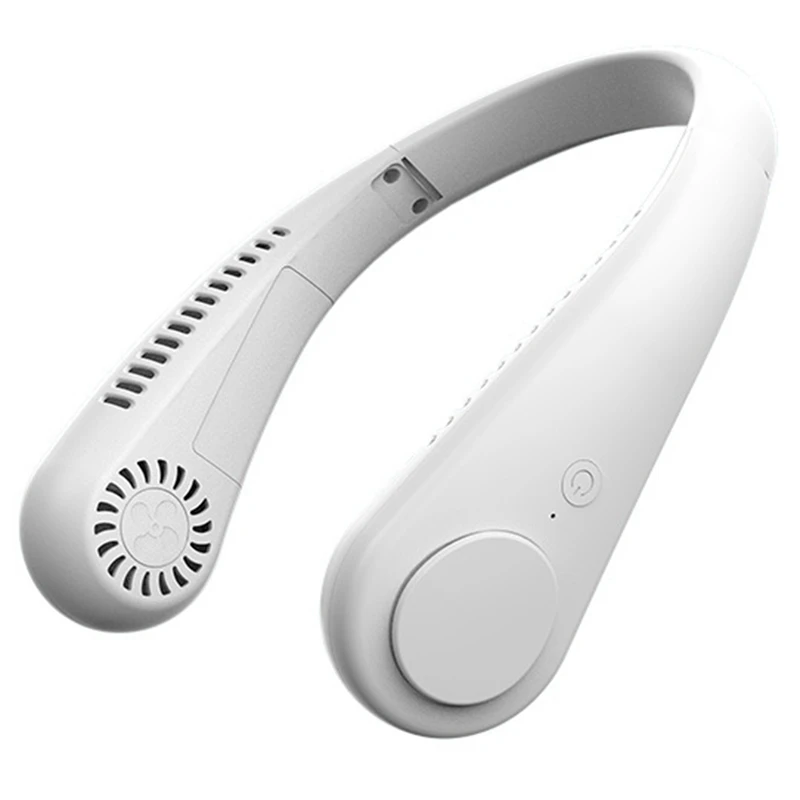 

Hanging Neck Fan Portable Cooling Fan USB Leafless Degree Neckband Fan 78 Surround Air Outlets 4000Mah Rechargeable