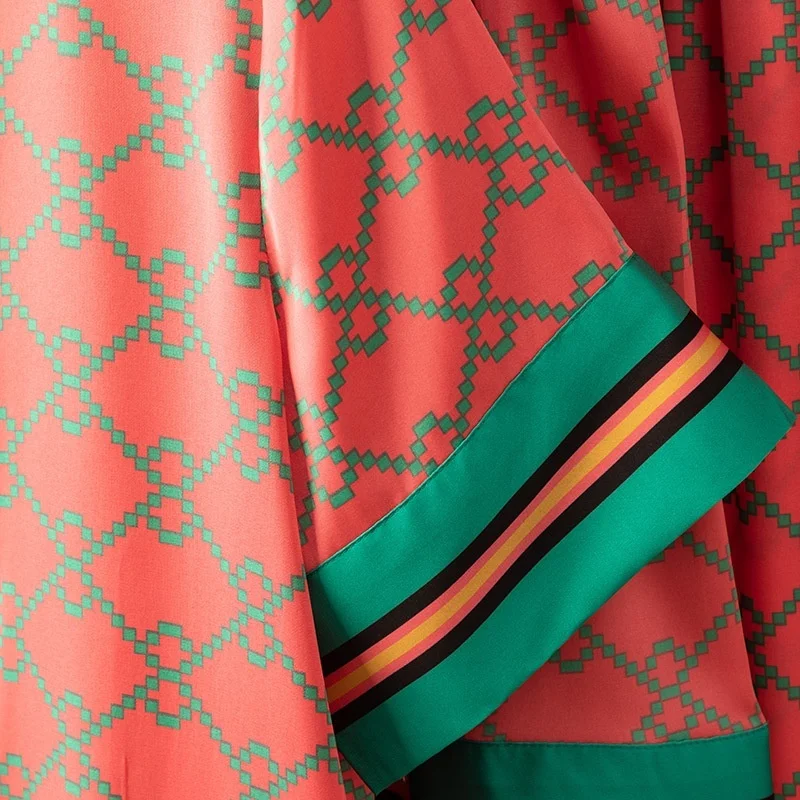 Lisacmvpnel 3 Pcs Suit Printed Pajamas Women's Spring Summer Ice Silk Sexy Short Sleeve Set Pyjamas