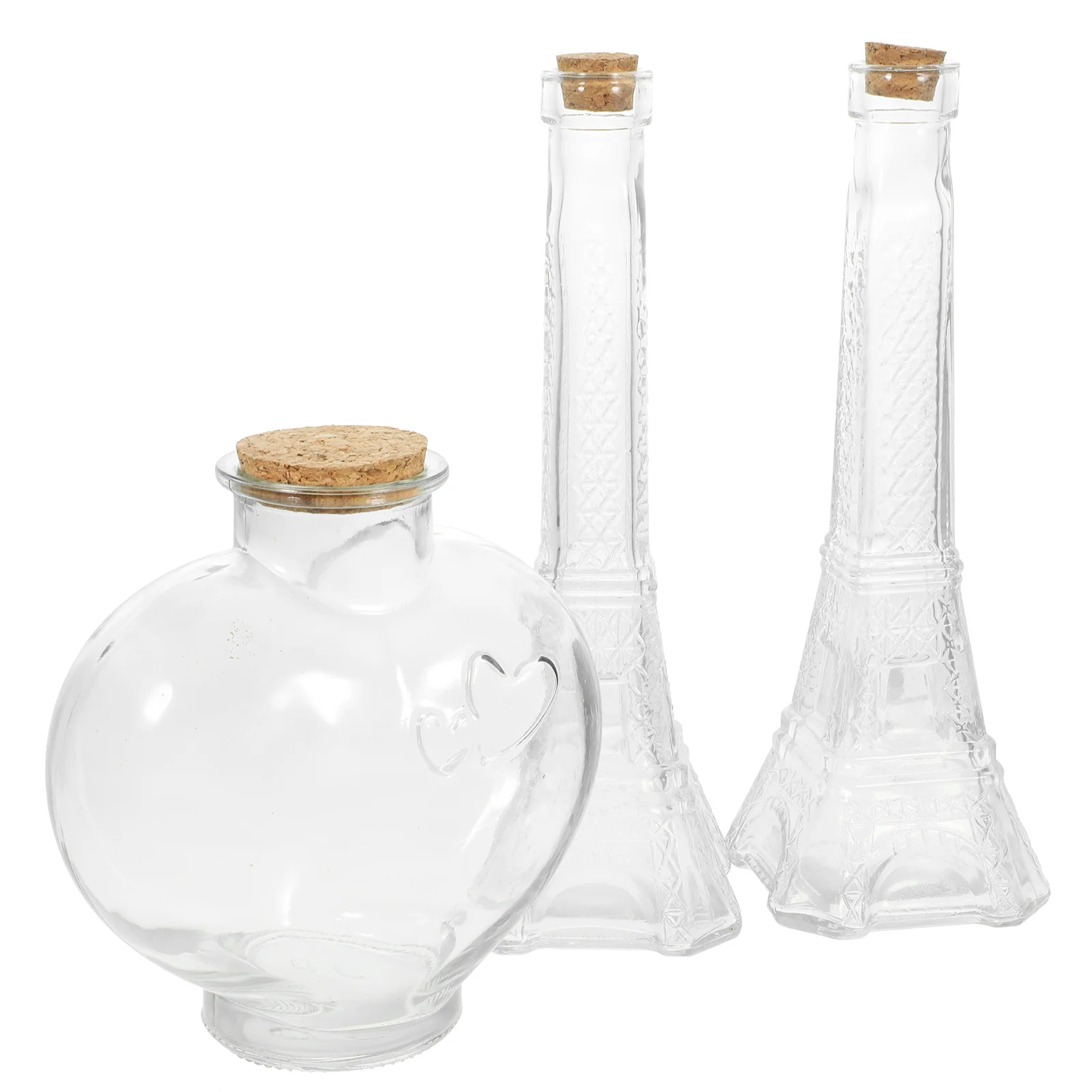 

Necklace Wishing Jar Glass Jars Mini Bottles Cork Drift Heart Shaped Containers