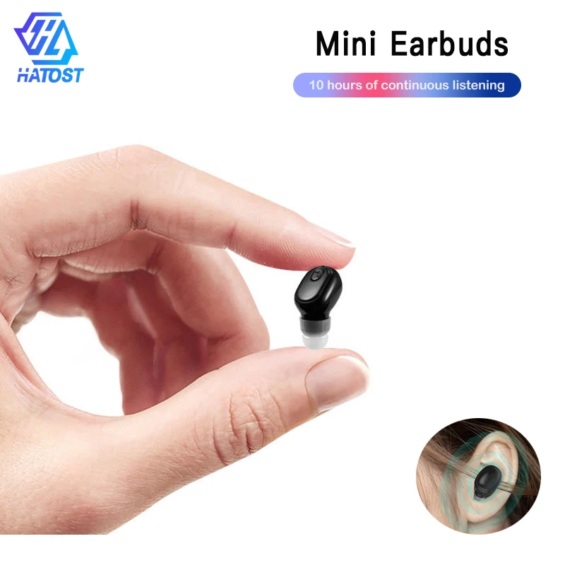 

TWS Wireless Headphone Invisible Bluetooth Earphone Mini Single in ear Earbuds with Mic 18D Sound Quality Headset 20H Music Time