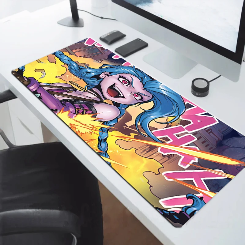 

JINX Mouse Mats Lol Mousepad Gamer Gaming Pc Accessories Rubber Mat Extended Pad Mausepad Deskmat Keyboard Cabinet Mause Laptops