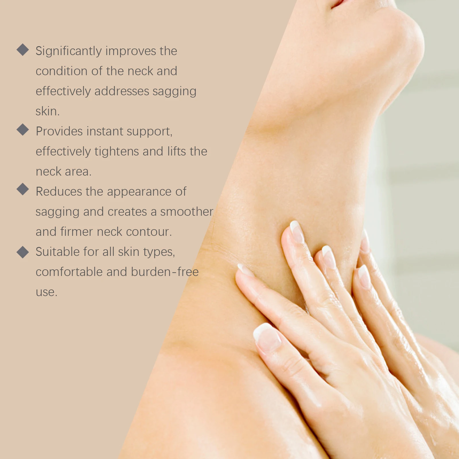 Фото Пластырь для ухода за шеей, увлажняющий кожу, подтягивает морщины шеи, улучшает эластичность кожи, подтяжка двойного подбородка, тонкие линии, невидимая лента для шеи №5
