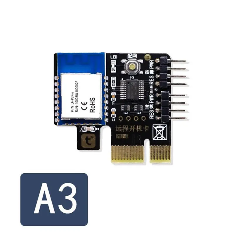 Фото ABKQ-10X A3 Tuya Wifi PC Power Switch: Карта для удаленного запуска ПК, удаленного управления и телемобилизации, PICE MINI-карта с управлением через приложение №4