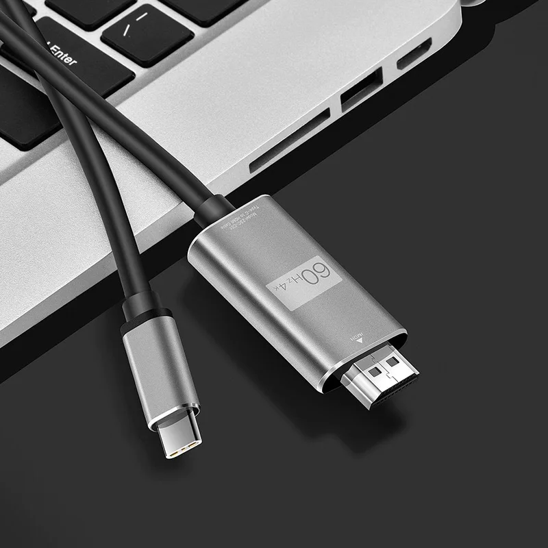 Адаптер-преобразователь кабеля совместимый с USB Type C и HDMI 4K HD для Samsung Huawei Macbook |