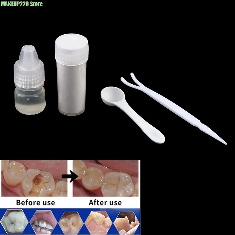 

NEW Halloween Denture Glue Fake Teeth Glue Tooth Gaps Repair Kit Vampire Dentures Scary Cosplay Falseteeth Solid Glue Set