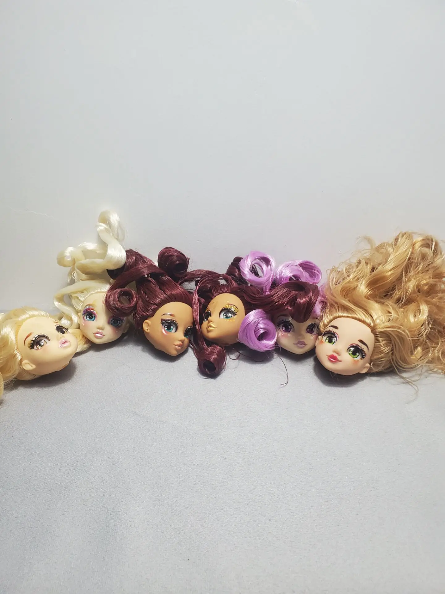 Блестящие очки глаза кукла игрушечные головы красочные волосы куклы фигурки