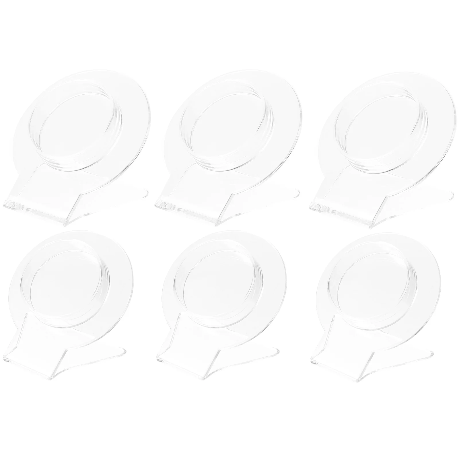 

6 Pcs Ring Bracelet Holder Acrylic Jewelry Stand Braided Rack Clear Display Stands