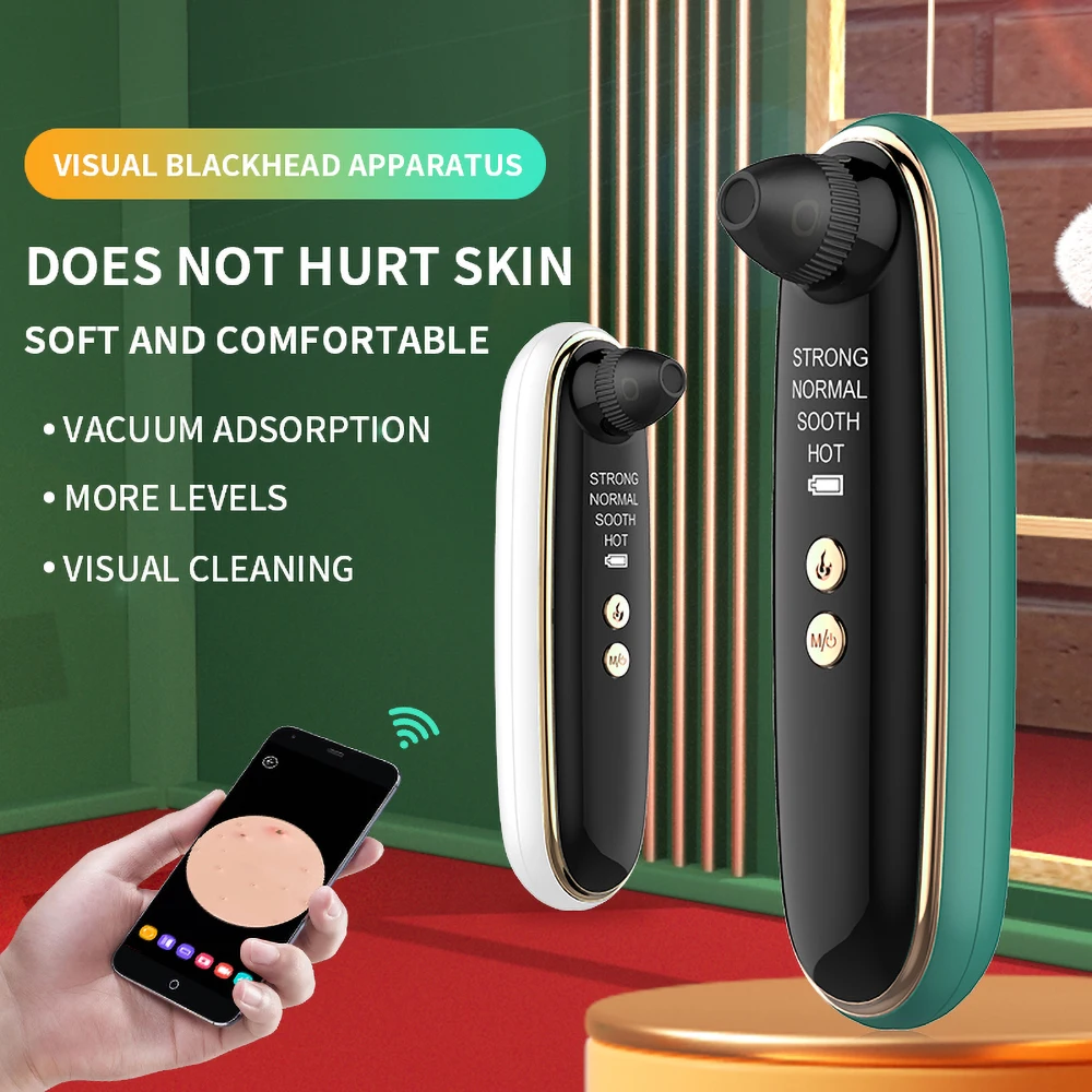 

Visual Blackhead Remover Camera Electric Vacuum Heating Pore Cleaner Acne Removal Nose Face Deep Cleansing Beauty Device