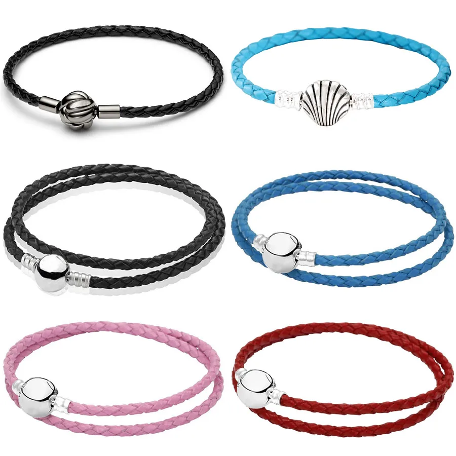 

Браслет из натуральной кожи с застежкой-бусиной, серебро 925 пробы