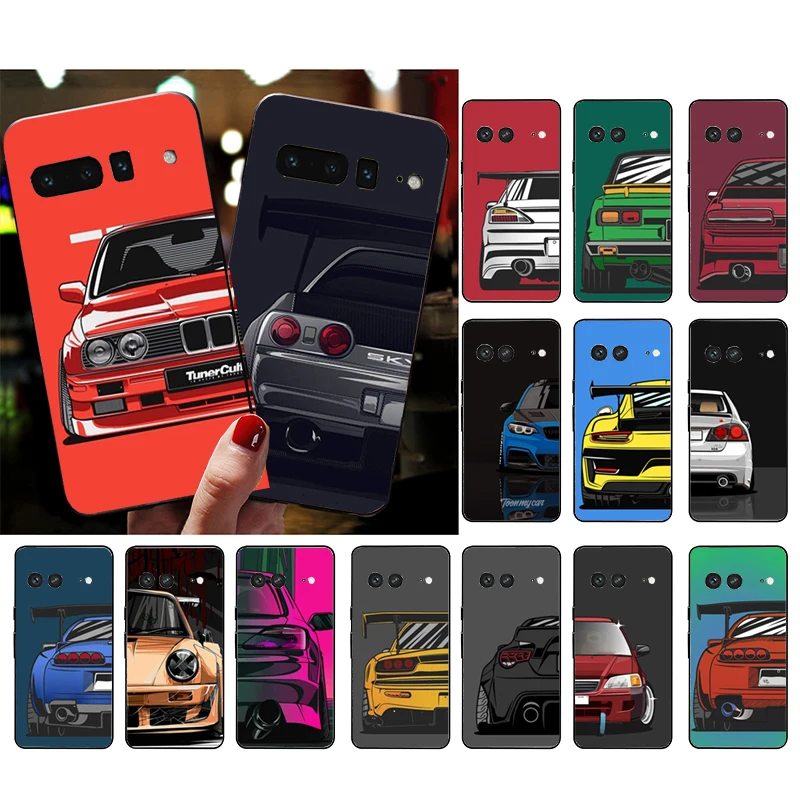 

Japan JDM Sport Car Phone Case for Google Pixel 7 Pro 7 6A 6 Pro 5A 4A 3A Pixel 4 XL Pixel 5 6 4 3 XL 3A XL 2 XL Funda