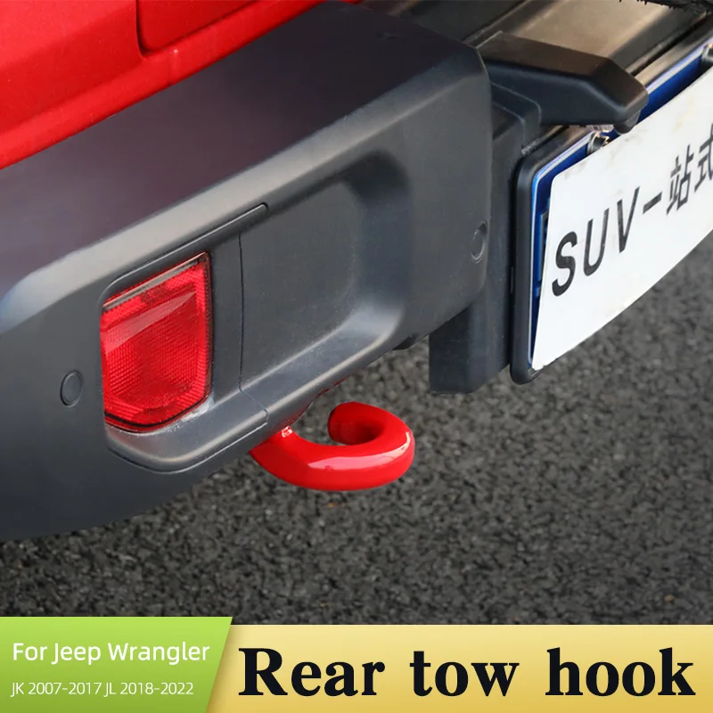Cars Rear Tow Hook For Jeep Wrangler JL 2018-2022 JK 2007-2017 Metal Connector Emergency Exterior Parts Accessories