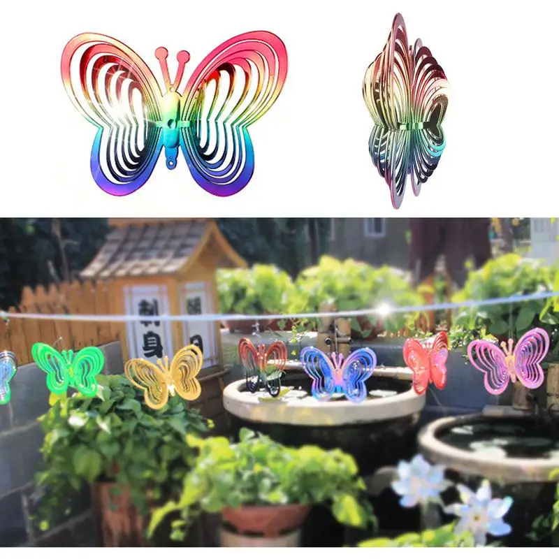 

Декоративная постепенная бабочка, ветряная мельница, подвесные ветряные колокольчики, ветряной Спиннер, уличное садовое украшение, праздничные подарки