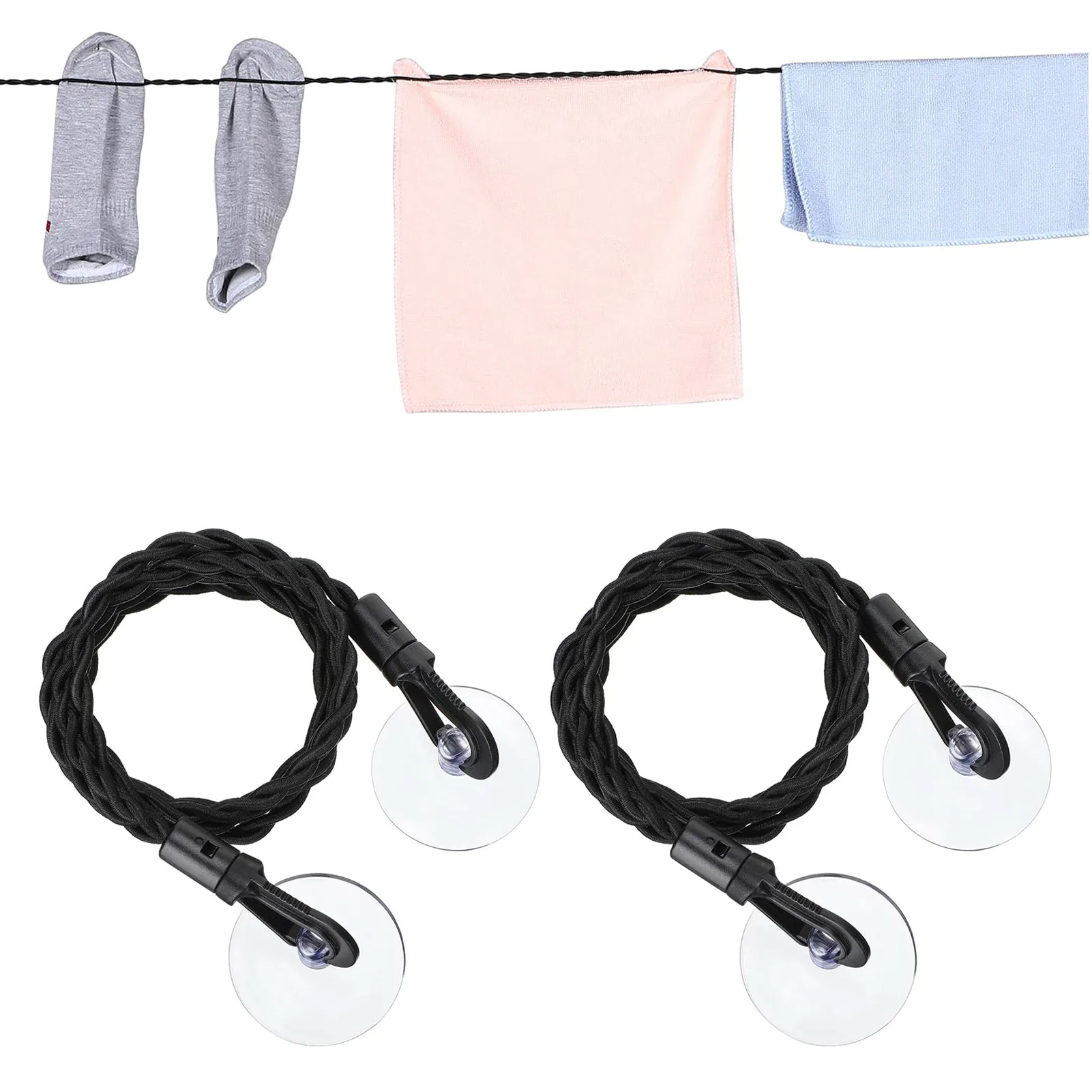 

Suction Cups Travel Clothesline Elastic Clothesline Travel Washing Line Camping Accessories Cruise Ship Essentials Outdoor And
