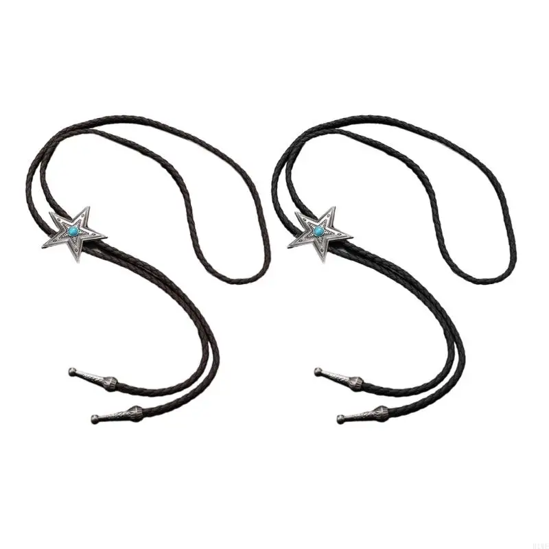 R1WE винтажный ковбойский галстук-боло в стиле вестерн галстук со звездой ожерелье