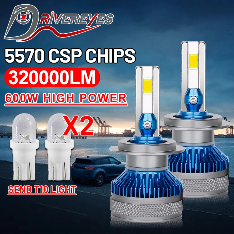 

H11 фонарь головного света для автомобиля K4C K4S 320000LM Φ H7 H11 H1 H8 H9 9012 HIR2 9005 9006 HB3 HB4 600W 6000K белый PTF ближний свет