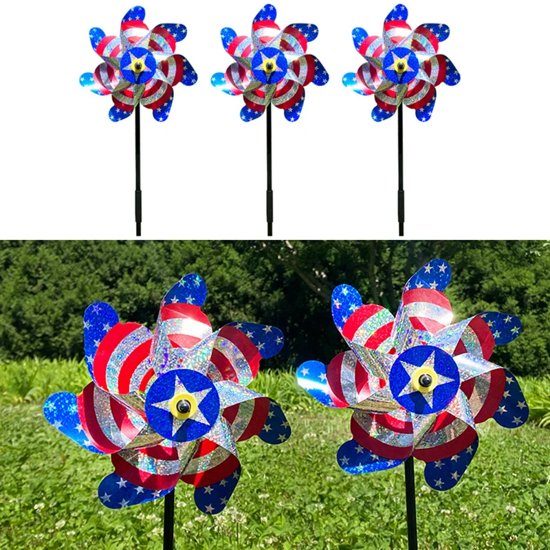 

Отпугиватель птиц, светоотражающая сияющая мельница, защита сада, растений, цветов, газона, 1 шт.