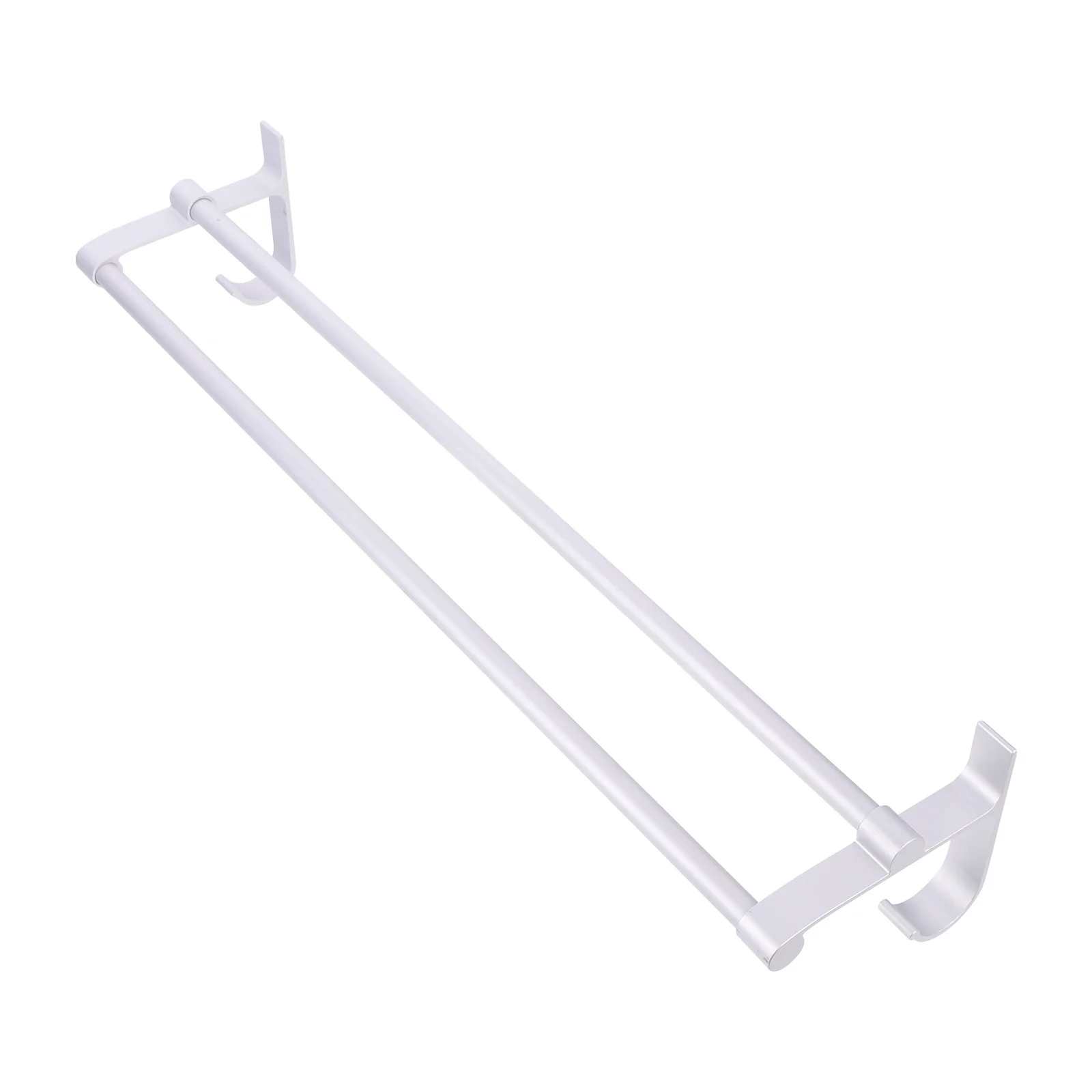 

Wall- mounted Towel Racks Bar Holder: Double Towel Rod Towel Hangers Towel Rack Holder Organizer Shelf for Bathroom Toilet 50cm