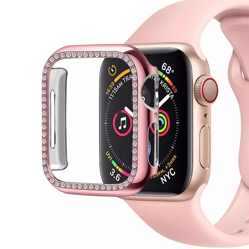 

Bling bumper For watch Case 6 SE 5 4 3 2 1 correa for watch 44mm 40mm 42mm 38mm iwatch series 6 5 4 3 2 1 Diamond Protector case