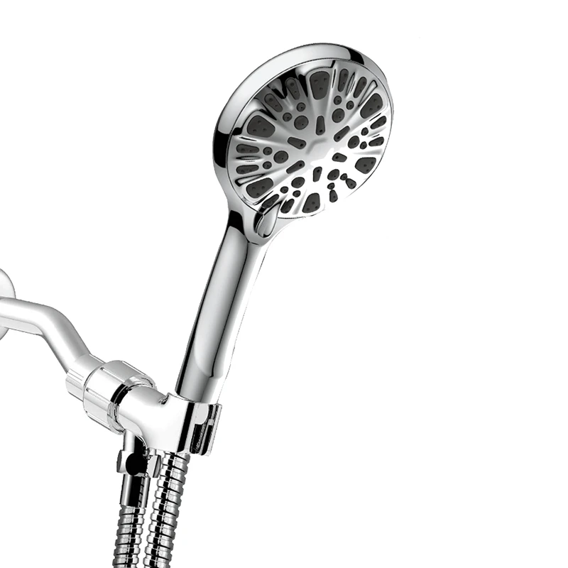 

High Pressure Handheld Shower Head,9 Mode High Flow Hand Held Showerhead Set,5.04IN Showerhead 59IN Stainless Steel Hose