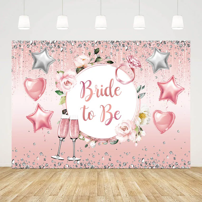 Розовый бриллиантовый Блестящий обручальный фон для фотосъемки фотография