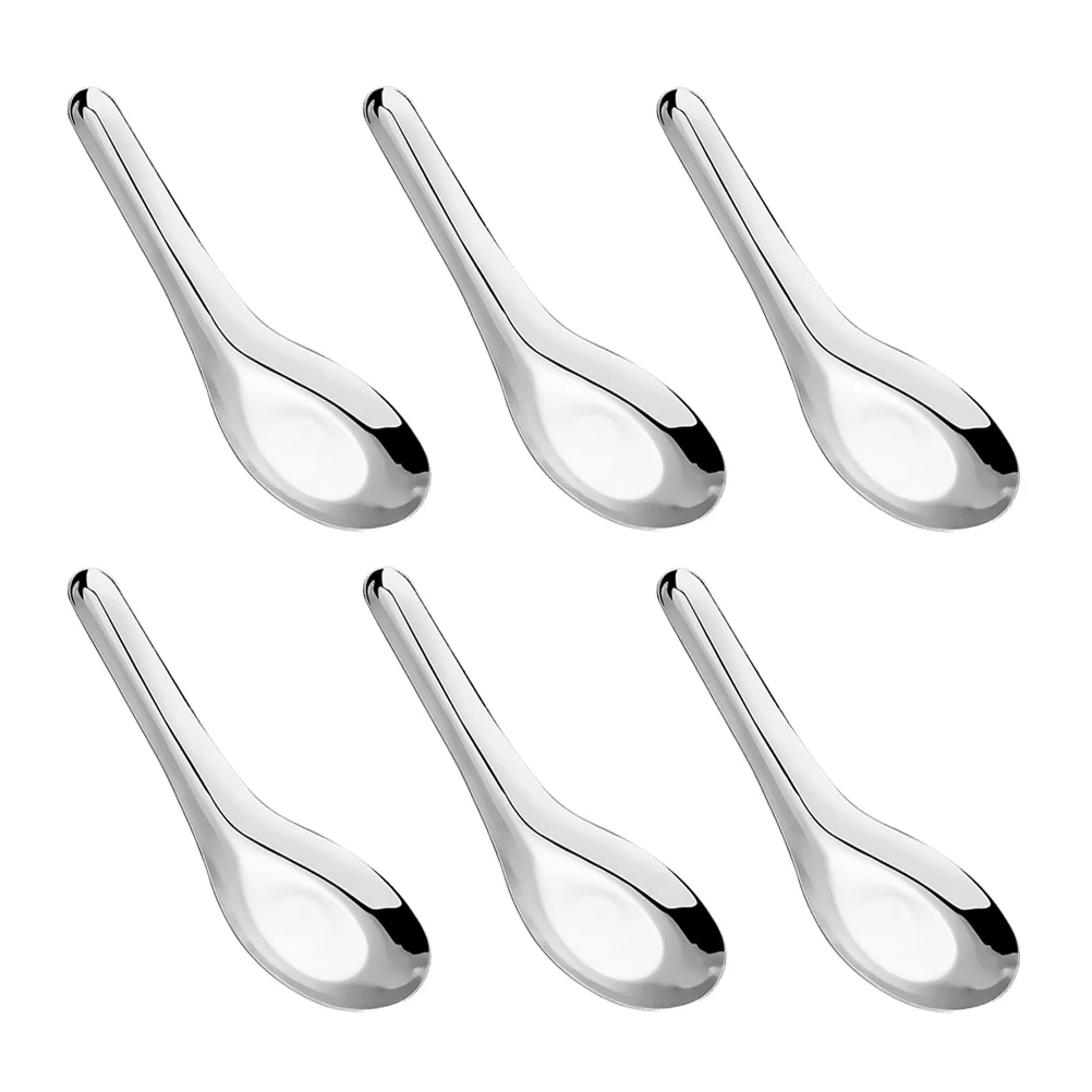 

Spoon Spoons Soup Asian Ramen Metal Stainless Steel Appetizer Chinese Sugar Serving Japanese Korean Noodle Coffee Mixing Dinner