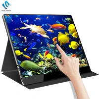 newest portable monitor 4k uhd 15 6 inch touch screen built in battery 38402160p with type c usb for mobile pc laptop game