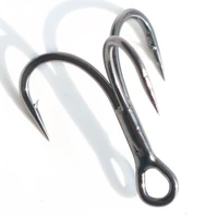 oimg 20pcslot 6 81014 black fishing hook high carbon steel treble barbed hooks barbed fishing accessories goods for fishing