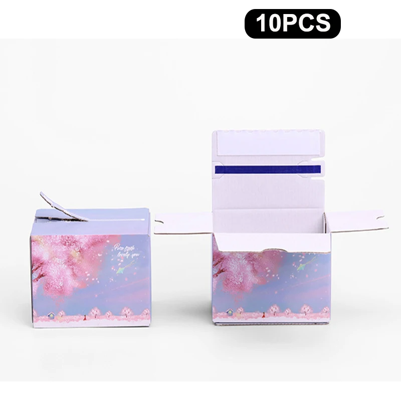 10Pcs Express Kraft Box Cardboard Boxes for Business Colorful Zipper Packaging Mailing Box for Gift Packsging Zipper Carton