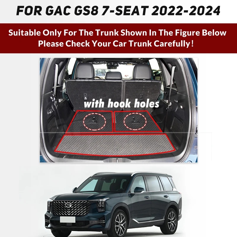 Коврик для багажника автомобиля GAC Trumpchi GS8 7-Seat 2022 2023 2024 пользовательские