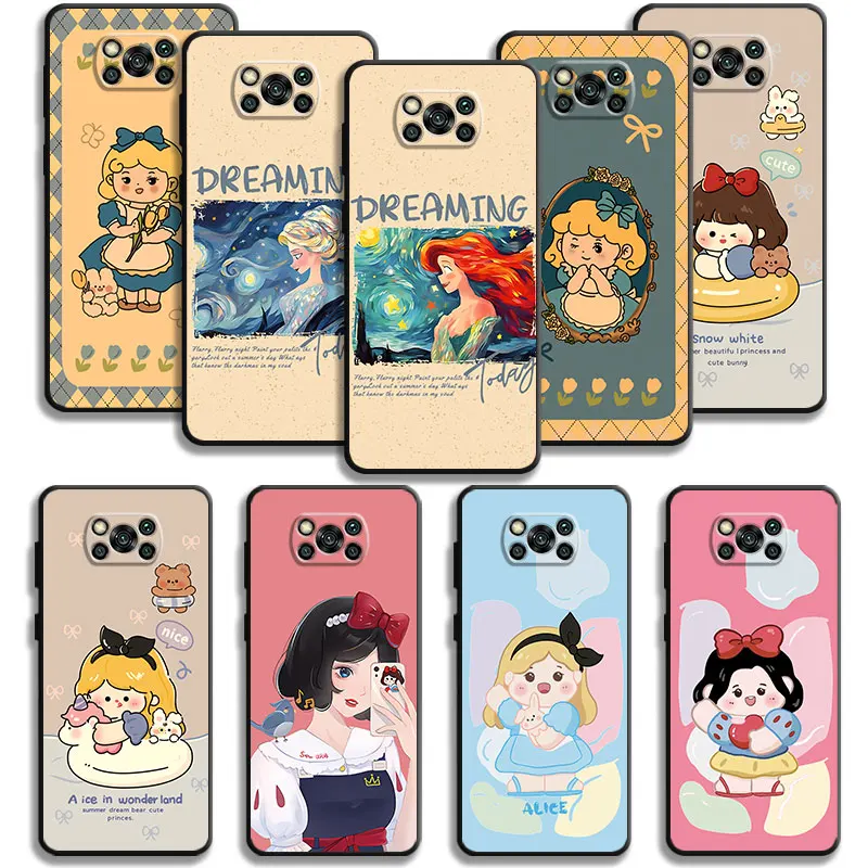 Чехол для телефона с изображением героев Диснея Ариэль Эльзы Белоснежки Xiaomi Poco X3