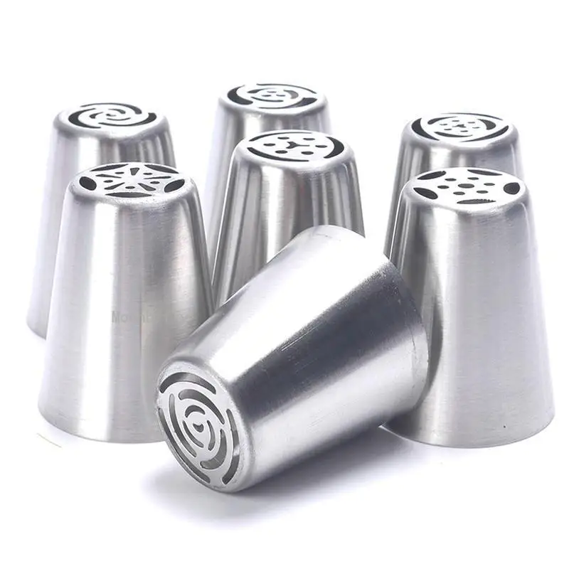 7 шт./компл. насадки для глазури с русским тюльпаном крема кондитерских украшений