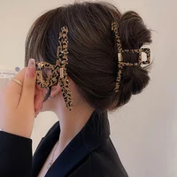 fashion alloy leopard print hair claws geometric hair clamp grab hair styling hair clips for women girl hairpin hair accessories