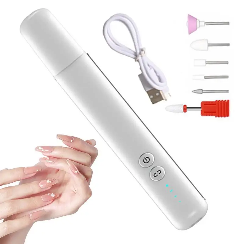

Electric Nail Drill Machine Low Noise USB Charging Nail Polisher Nail Tools With 3 Gear Speed For Manicure Trimming Polishing