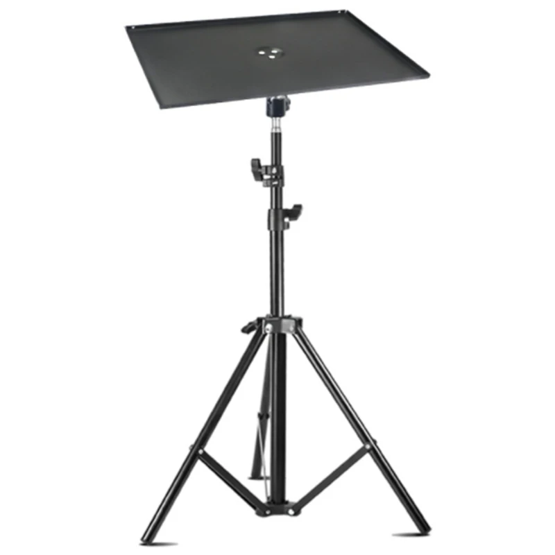 

Laptop Projector Tripod Stand, Adjustable Height 17 To 48 Inch Tripod Stand Universal Floor Stand 11X15 Inch Tray