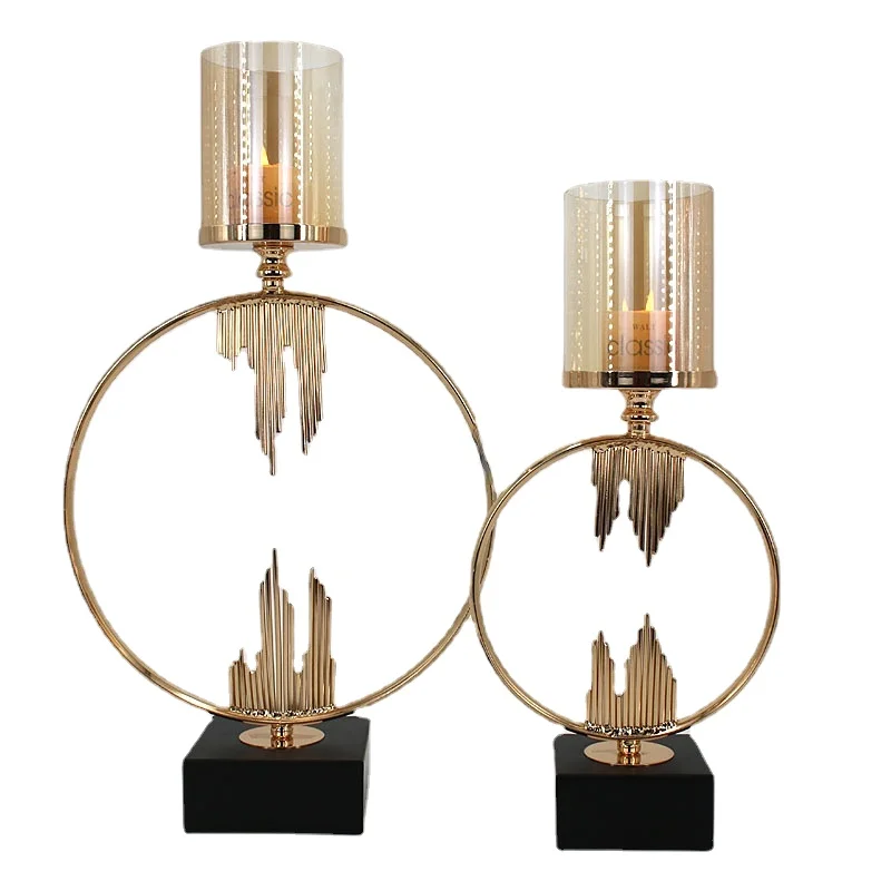 

HF металлический железный подсвечник в форме кольца, декоративный подсвечник для вечерние ринки, свадьбы, обеденный центральный стол, украшения для дома