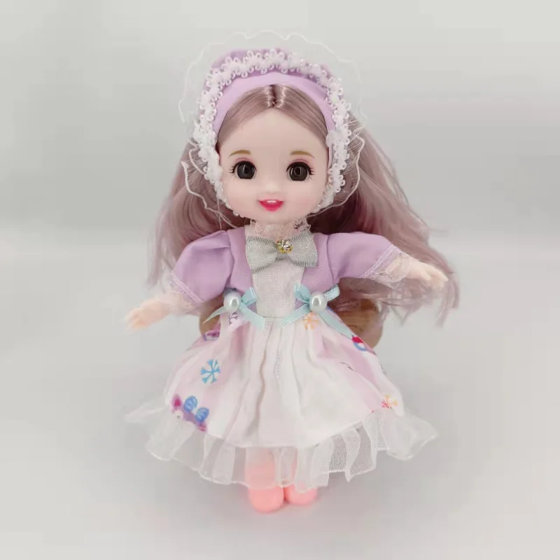 

New 13 Moveable Joint Dolls 16cm BJD Doll Full Set Cartoon Dress Bjd Toy Smile Face Newest Dress Make Up Toys Girls Gift Dolls