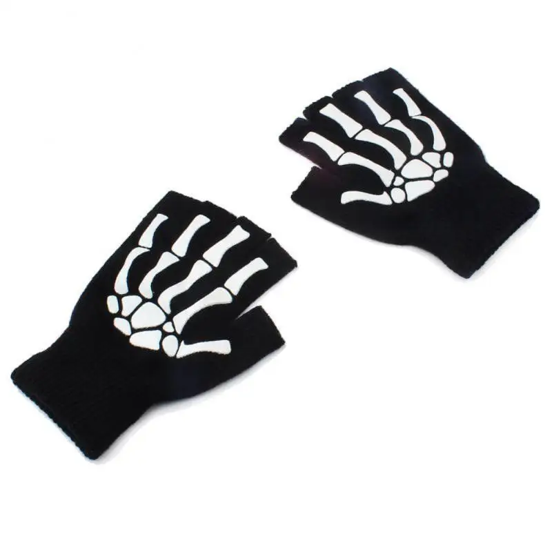 

2/3/5PCS Skull Claw Anti-skid Wrist Guard Durable Mittens Knitted Outdoor Riding Gloves For Cycling Hiking Black Wear-resistant