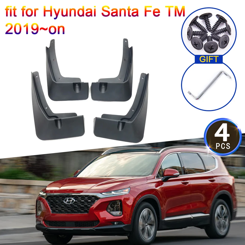 

for Hyundai Santa Fe TM 2019 2020 2021 2022 2023 Mudguards Splash Guards SUV Fender Mud Flaps Rear Wheels Car Stying Accessories