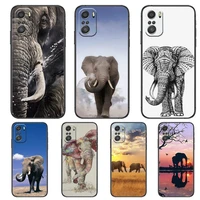 cute elephant phone case for xiaomi mi 11 lite pro ultra 10s 9 8 mix 4 fold 10t 5g black cover silicone back prett