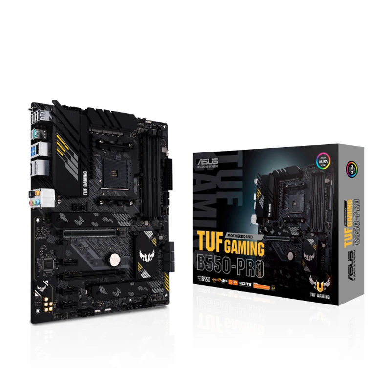 

ASUS TUF GAMING B550-PRO AMD B550 (Ryzen AM4) ATX Gaming Motherboard with PCIe 4.0, Dual M.2, 14 DrMOS Power Stages, 2.5Gb Port