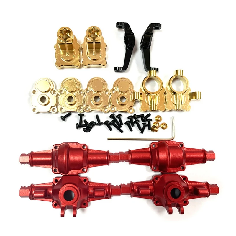 

For FMS FCX24 Brass Front And Rear Portal Housing Axle Housing Set 1/24 RC Crawler Car Upgrades Parts Accessories
