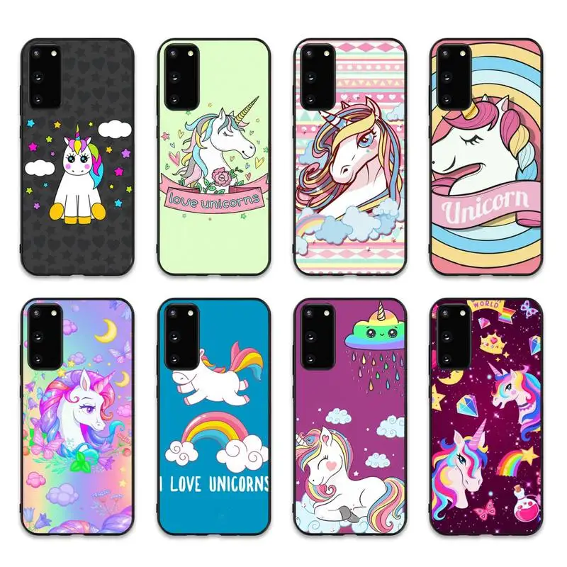 

Yinuoda Cute Rainbow Unicorn Phone Case for Samsung S20 lite S21 S10 S9 plus for Redmi Note8 9pro for Huawei Y6 cover