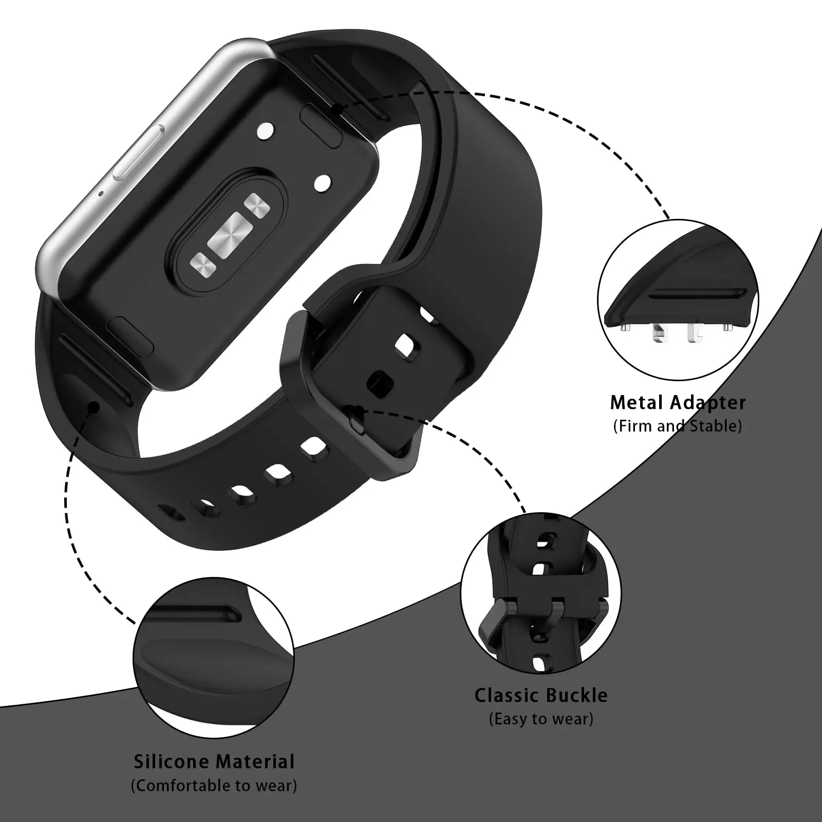 Фото Силиконовый ремешок для Samsung Galaxy Fit 3, аксессуары для умных часов, сменный браслет, спортивный ремешок для часов, ремешок для Galaxy Fit3 №3