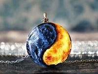 double sided glass pendant necklace ice and fire double heaven pendant a song of ice and fire pendant necklace