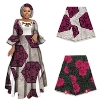 african fabric polyester print ankara floral coat high quality new years carnival sewing home half body dress