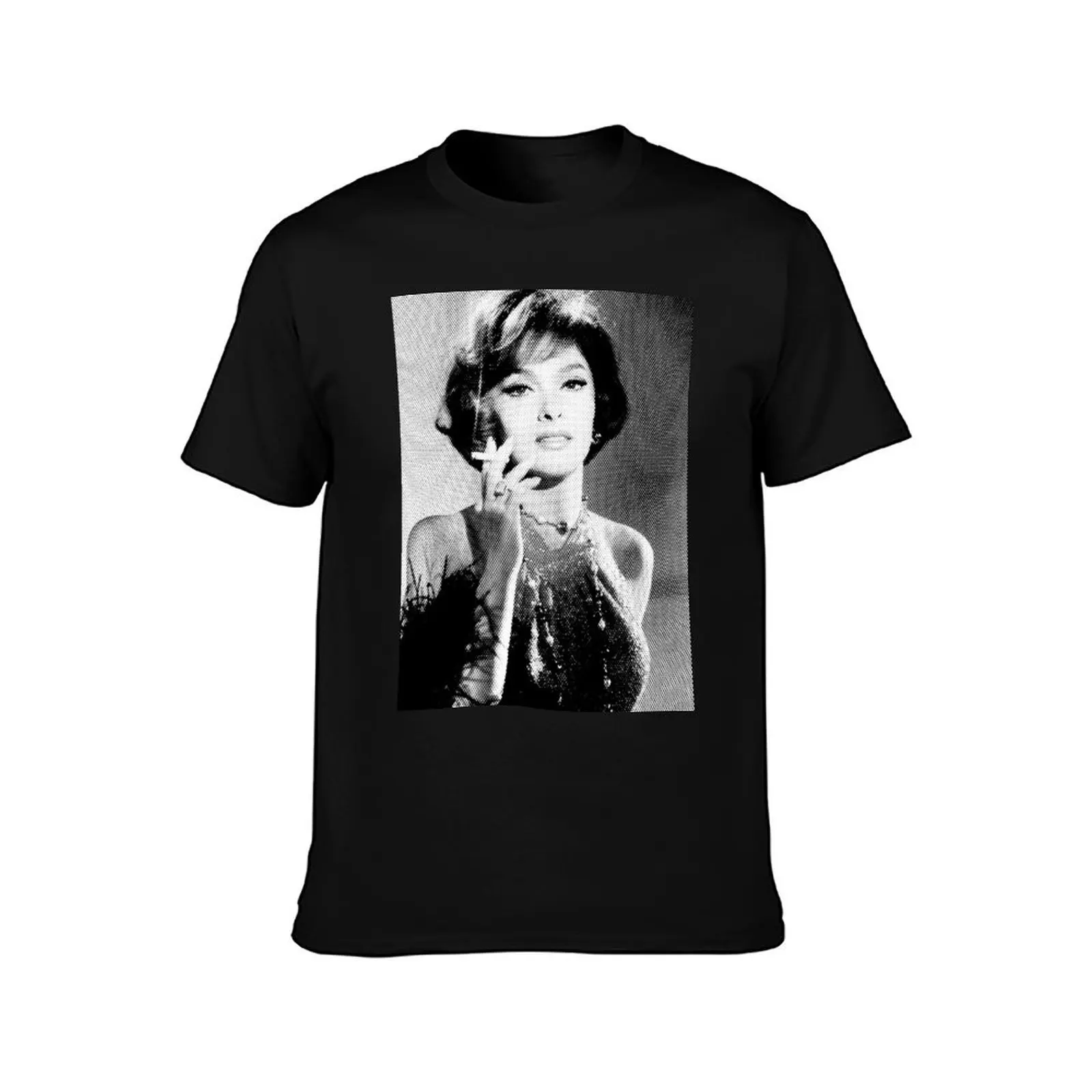 Фото Футболка Gina Lollobrigida с черно-белым рисунком в горошек, мягкая хлопковая футболка большого размера №2