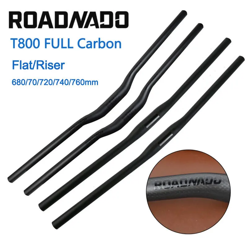 

ROADNADO Bike Carbon Handlebar MTB T800 Bike Handlebar UD High Strength Handle Bar 31.8*680/700/720/740/760mm MTB Handle Bar